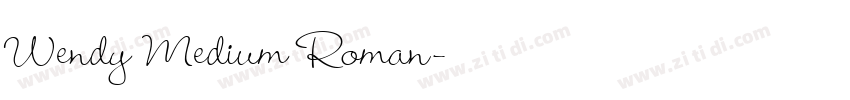 Wendy Medium Roman字体转换
